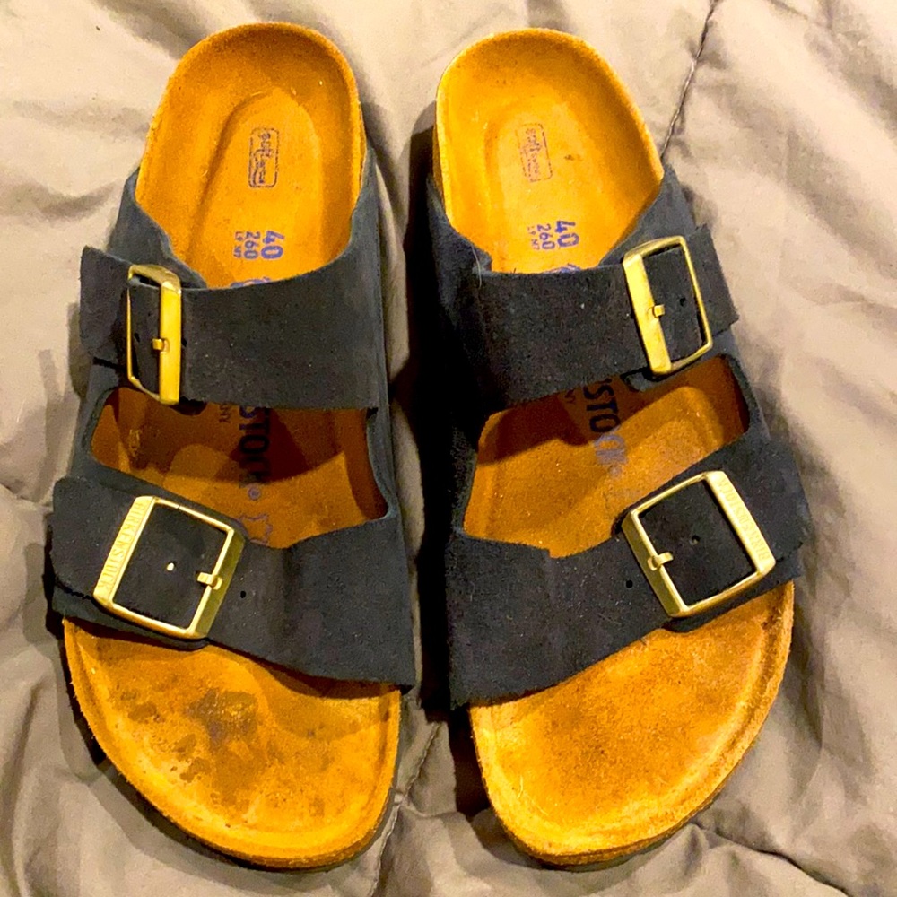 Navy Suede Birkenstock’s size 40 or 10 women’s